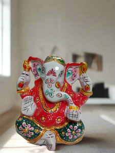 4" Painted Ganesh - MT1007