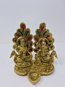 PEACOCK LAXMI GANESH DIYA (UZZ)